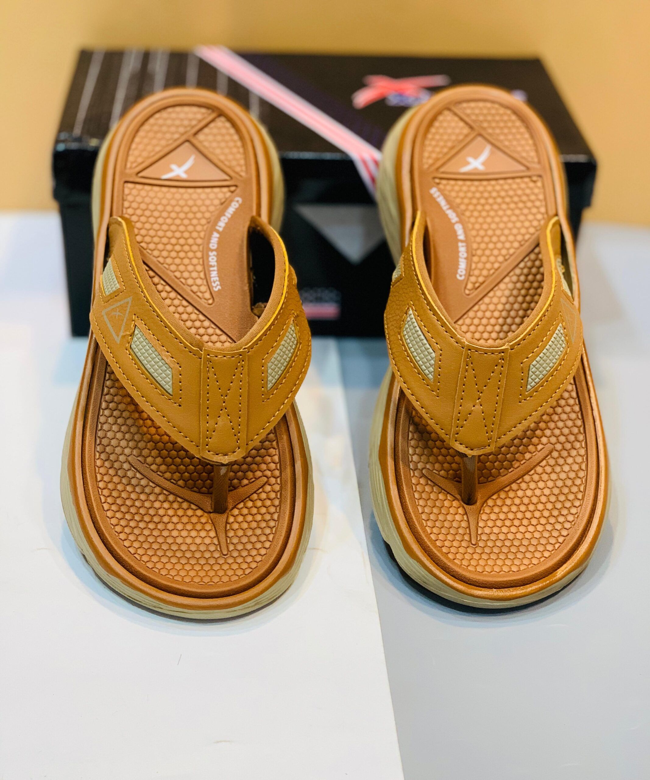 X Touch Soft Sole Men’s Slipper – Medicated Chapal for Daily Comfort