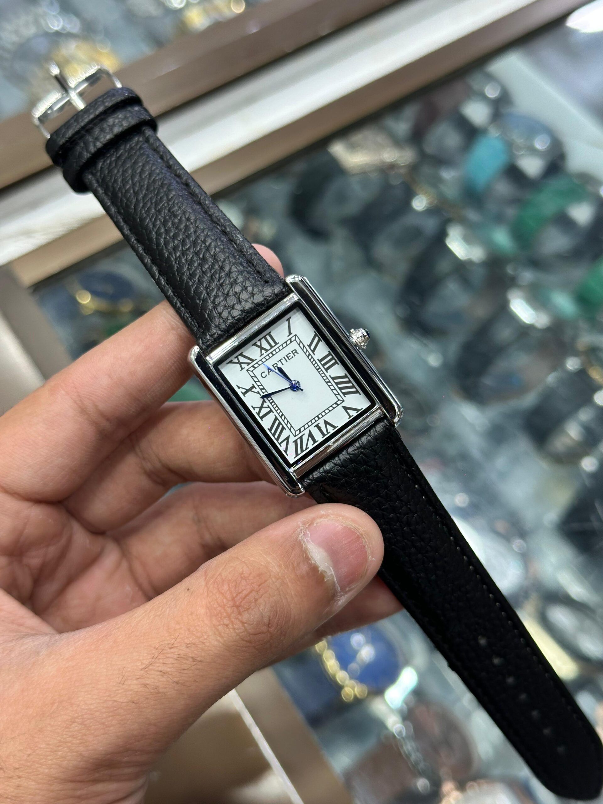 Rectangular watch Pakistan, Celebrity fashion watches, Working date quartz watch.