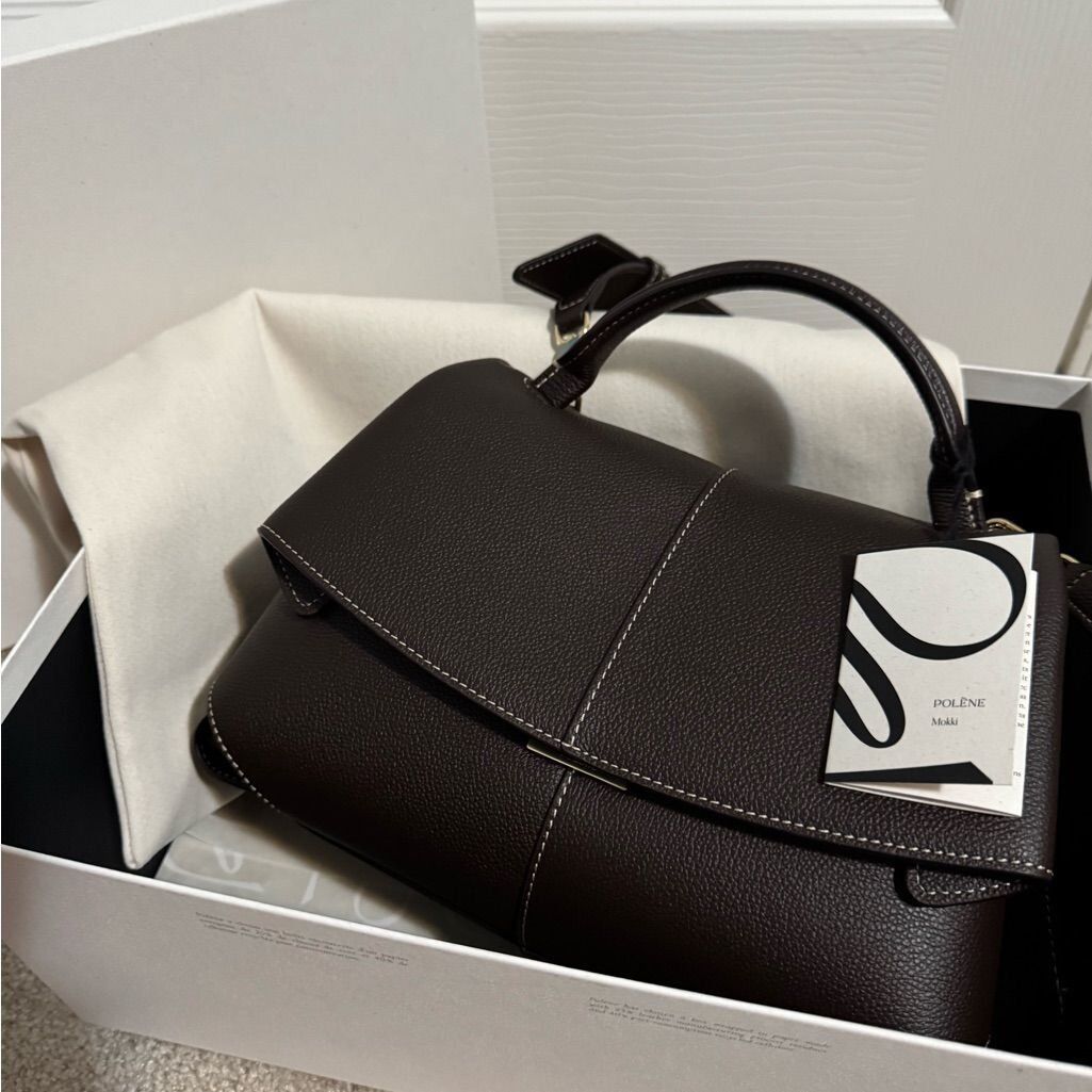 POLENE Mokki Textured Taupe Handbag Pakistan
