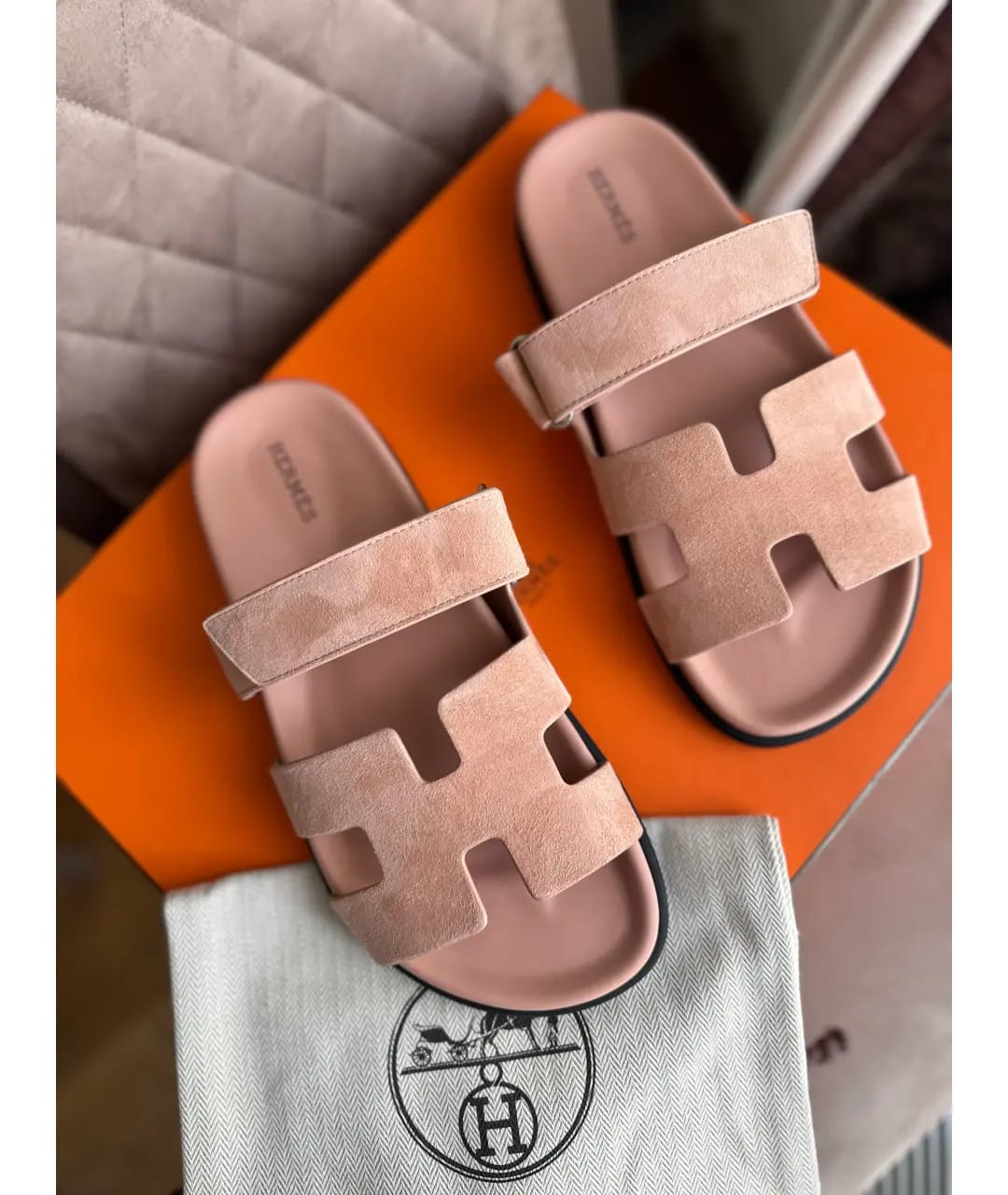 Hermès Chypre Stone Embellished Sandals – Glamour in Every Step