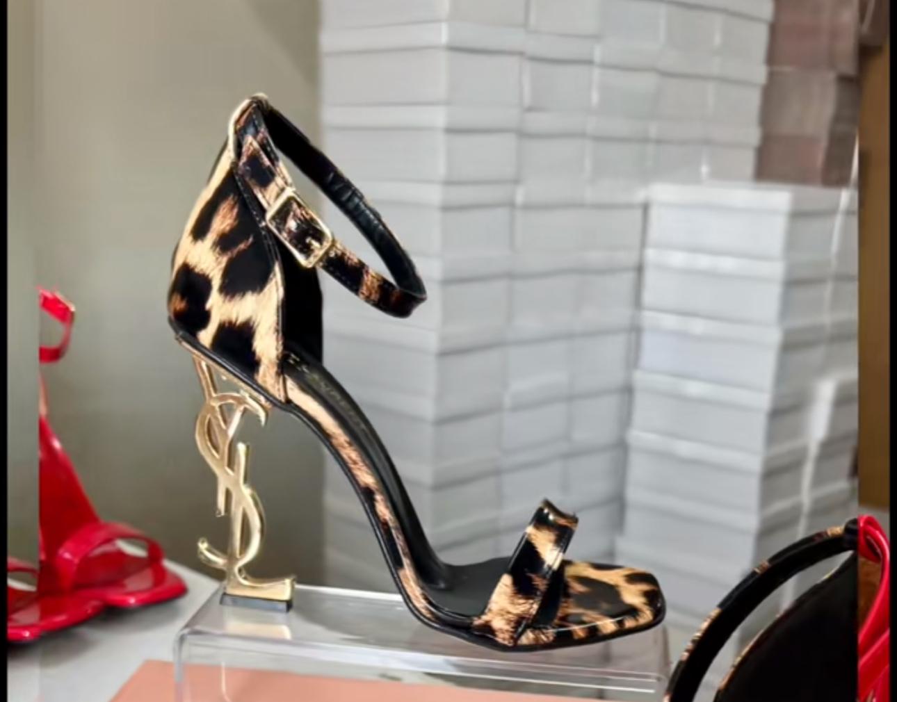 YSL Leopard Print Heel – Tiger Style Premium Master Copy High Heel for Women in Pakistan