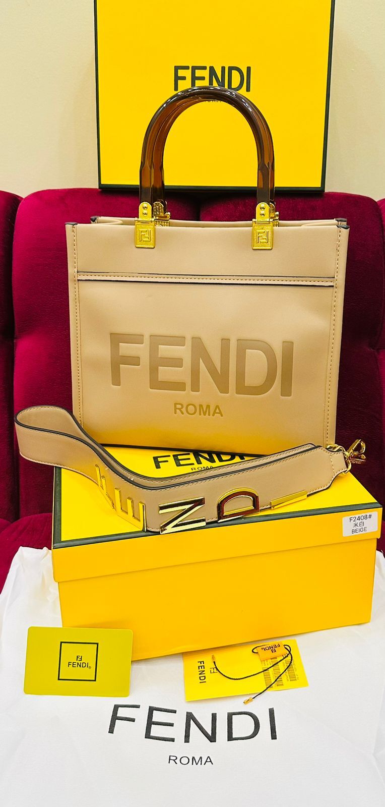 "FENDI ROMA Master Copy Bag – AAA Quality Replica with Brand Box and Dust Bag in Pakistan