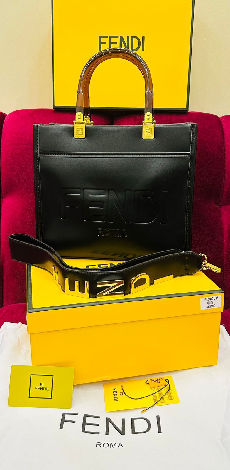 "FENDI ROMA Master Copy Bag – AAA Quality Replica with Brand Box and Dust Bag in Pakistan