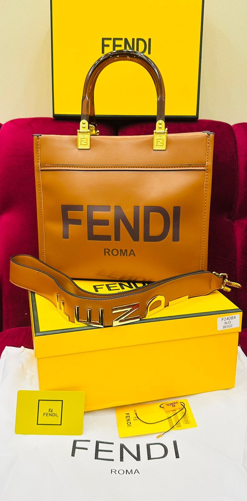 "FENDI ROMA Master Copy Bag – AAA Quality Replica with Brand Box and Dust Bag in Pakistan