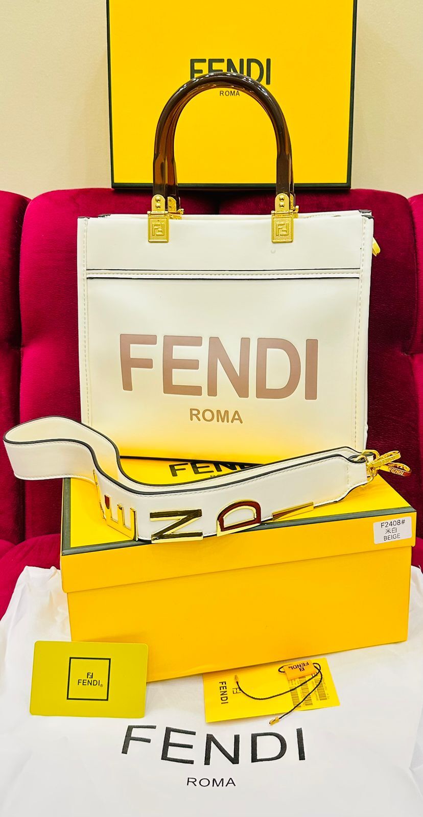 "FENDI ROMA Master Copy Bag – AAA Quality Replica with Brand Box and Dust Bag in Pakistan