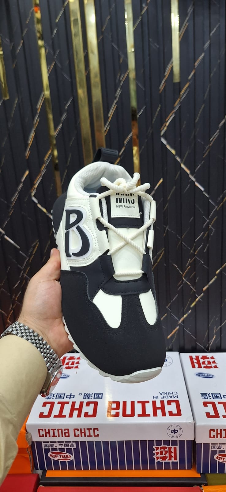 Imported Black and White Shoes for Men