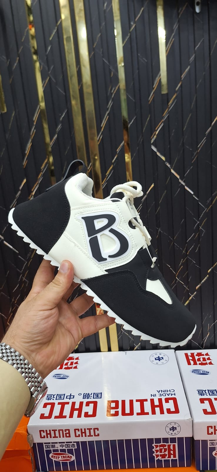 Imported Black and White Shoes for Men