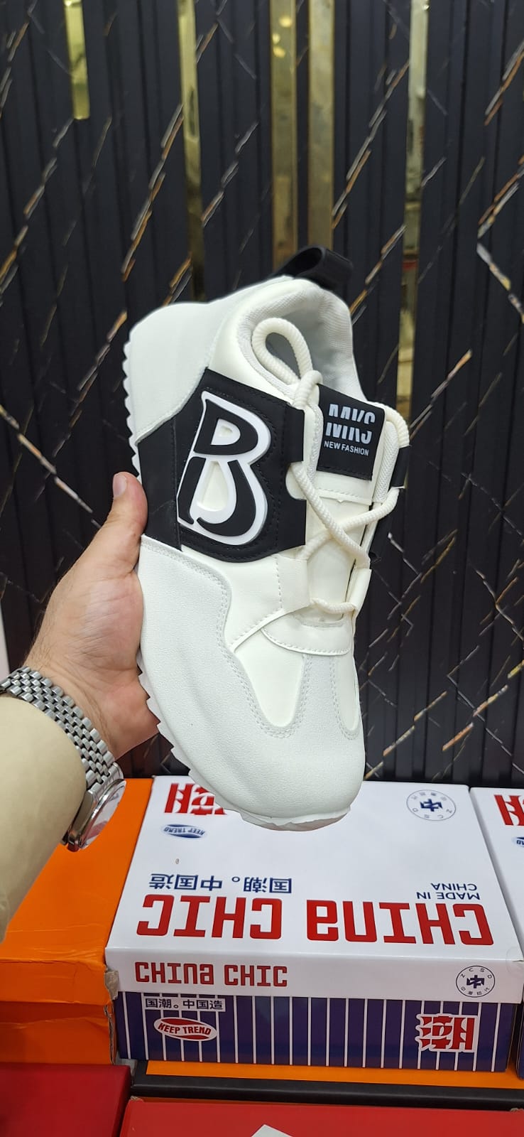 Imported Black and White Shoes for Men