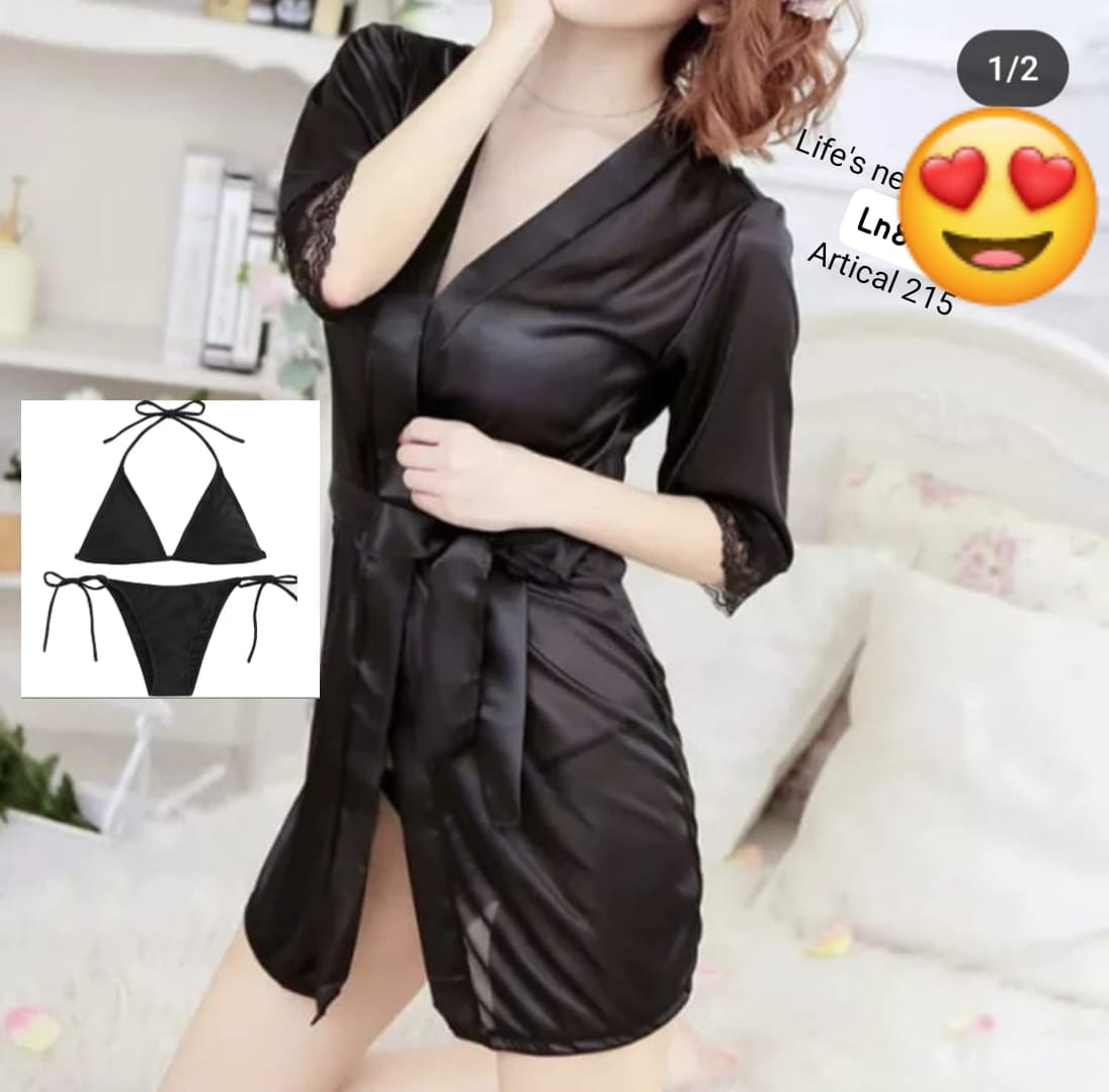 Luxury 3-Piece Silk Nighty Set | Soft China Silk Sleepwear for Women
