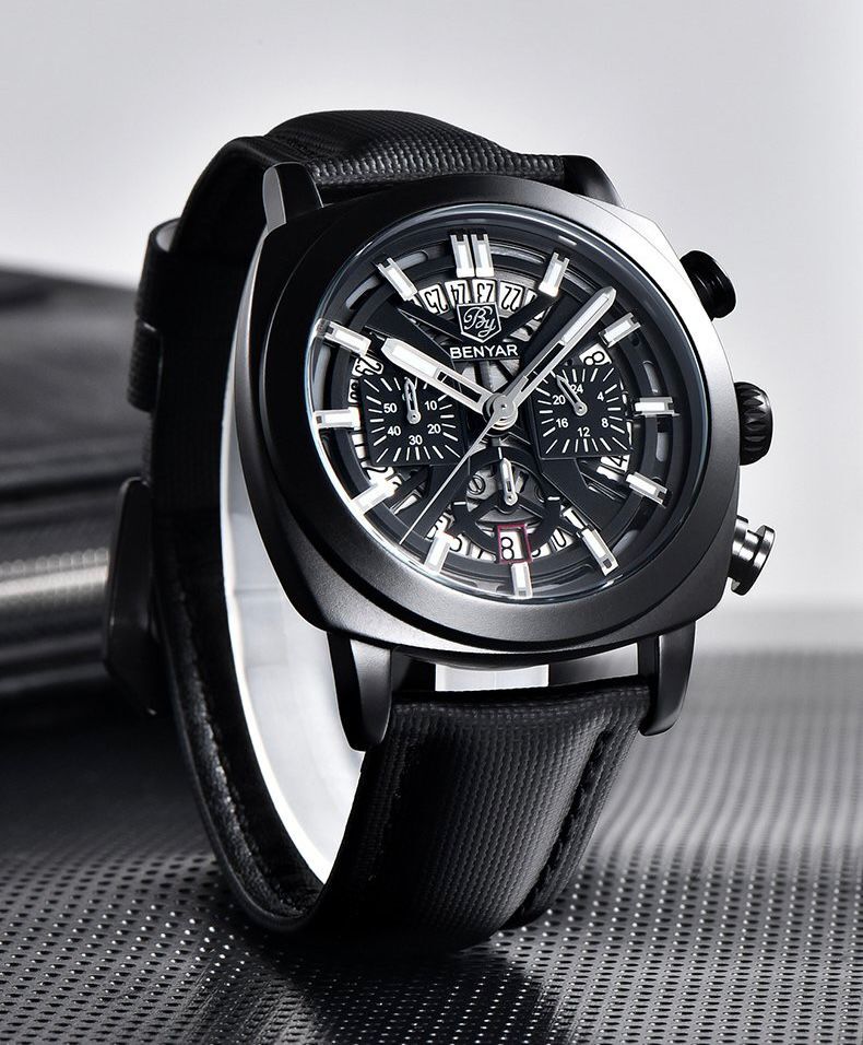 BENYAR Original Watch Price in Pakistan | Luxury Skeleton Chronograph Watch for Men 2025