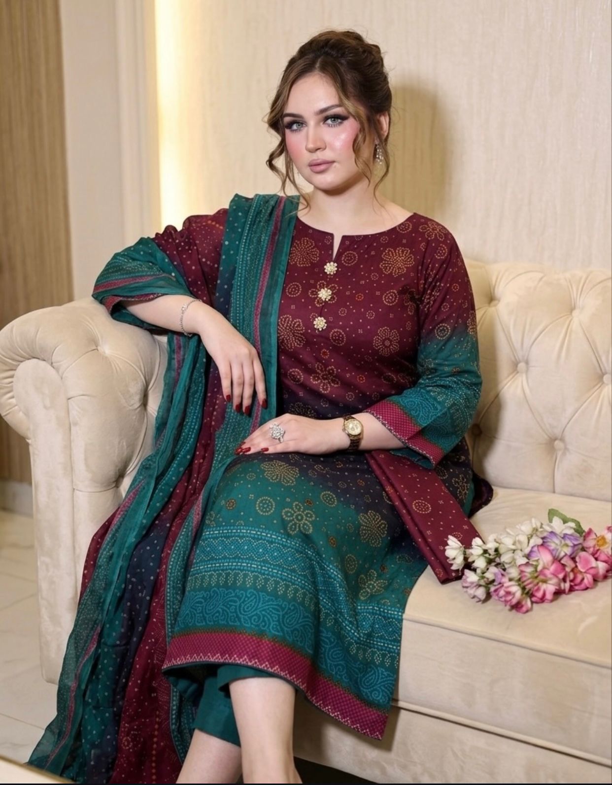 designer lawn suits premium swiss lawn usa chiffon dupatta