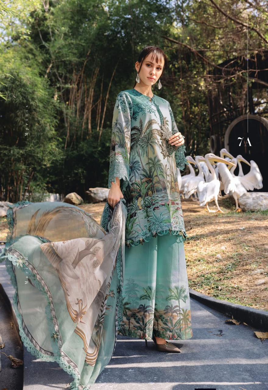 maria b lawn collection 2026 embroidered spangle suit chiffon dupatta USA