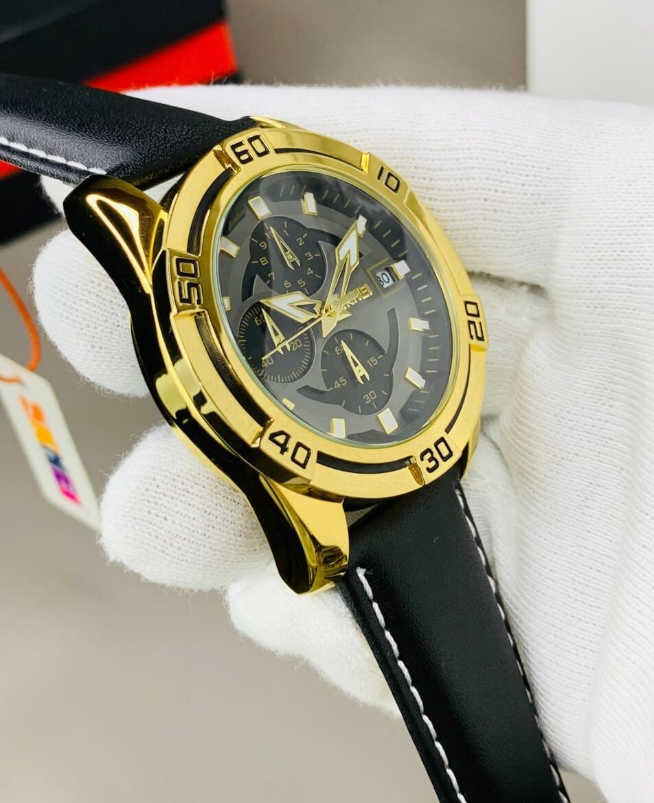 SKEMI Bold ORIGINAL WATCH with leather straps and dual time functionality, available in Karachi, Pakistan