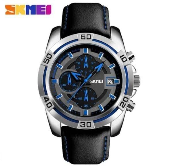 SKEMI Bold ORIGINAL WATCH with leather straps and dual time functionality, available in Karachi, Pakistan