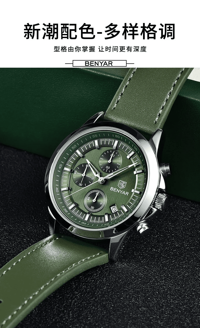 Benyar BY 5210 Ultrachron Green Colour Watch