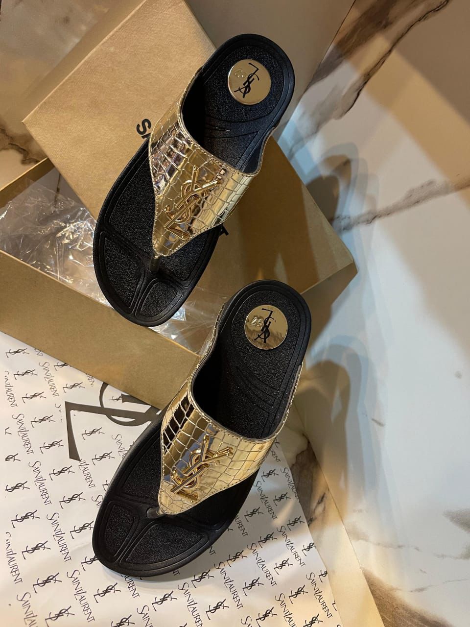 YSL Flip Flop Slippers – Women’s Replica Summer Footwear | Sizes 36–41