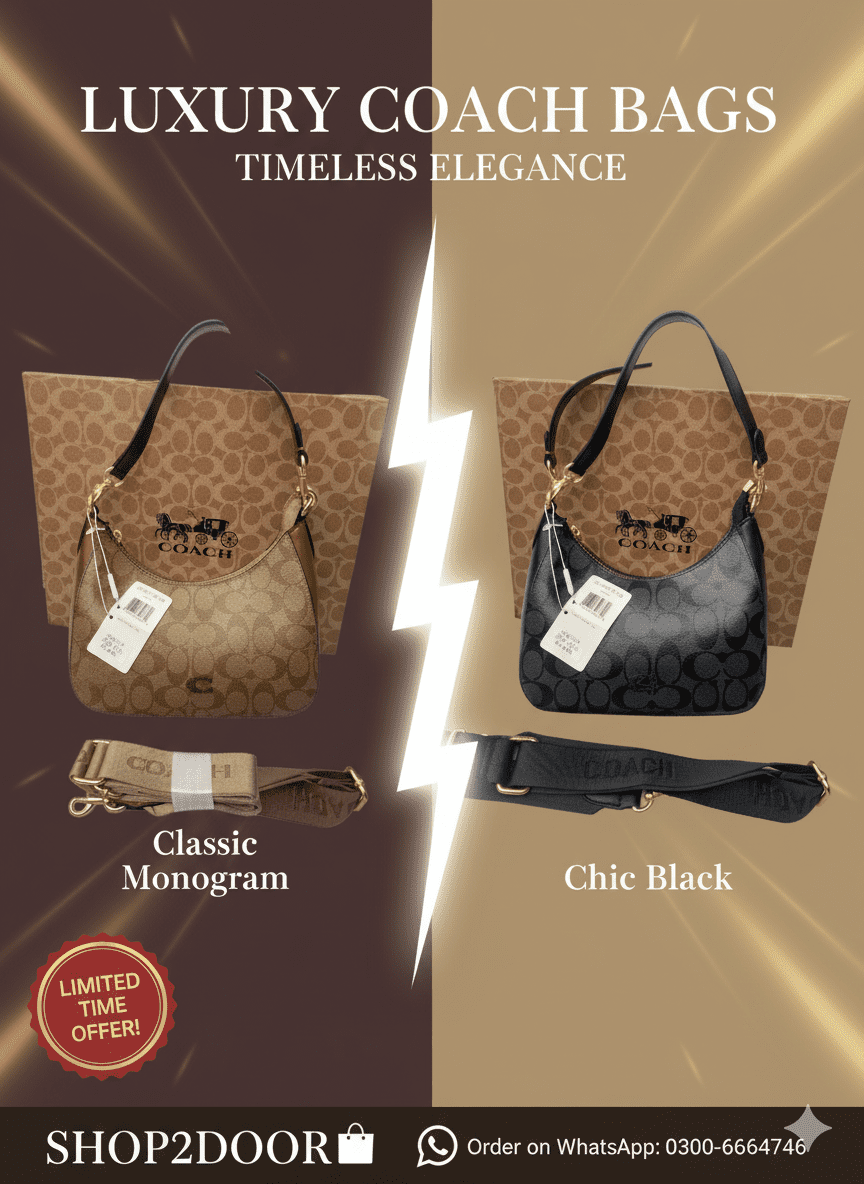 Coach Teri Shoulder Bag Master Copy in Pakistan – Signature Canvas Replica