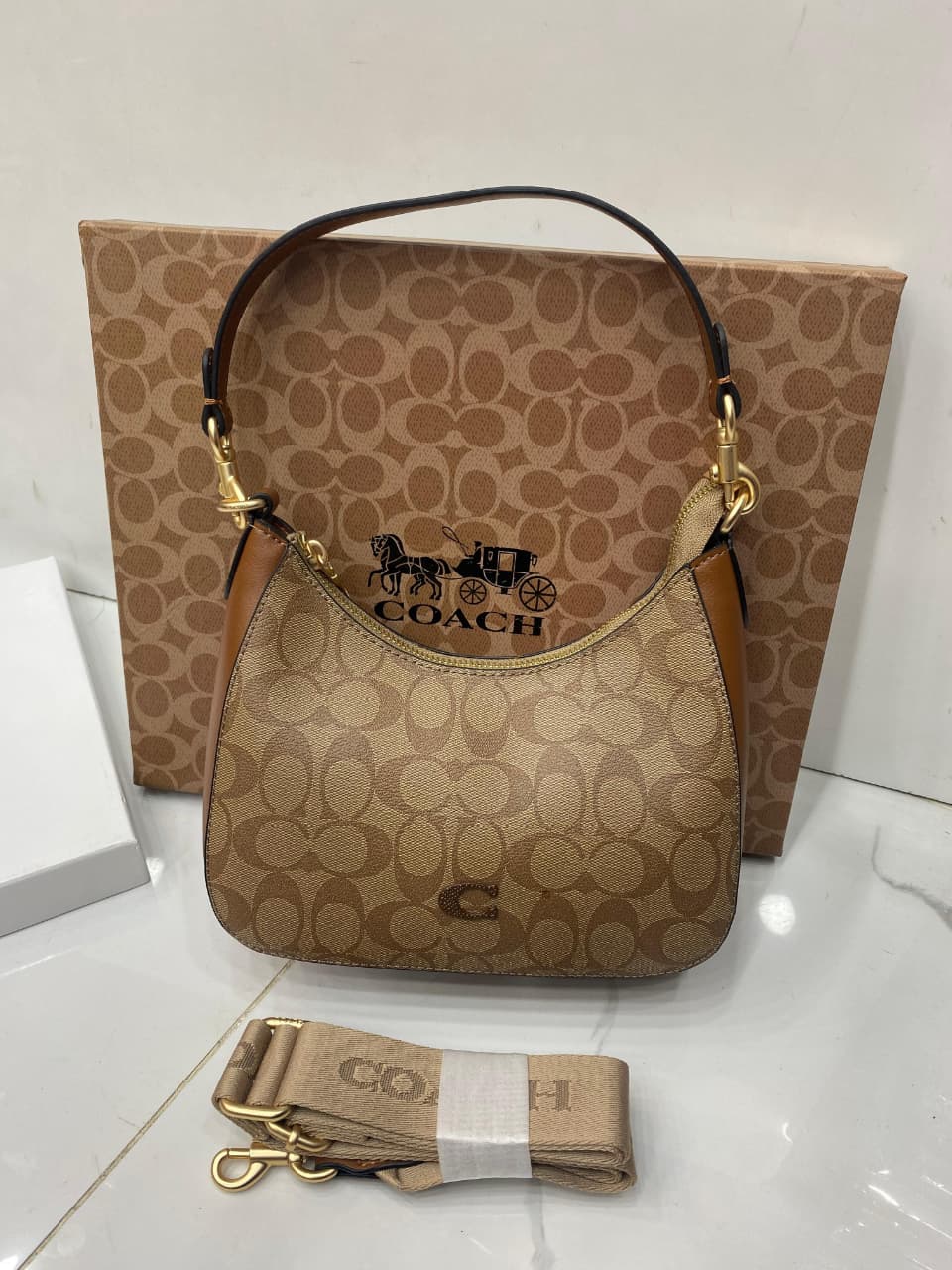 Coach Teri Shoulder Bag Master Copy in Pakistan – Signature Canvas Replica