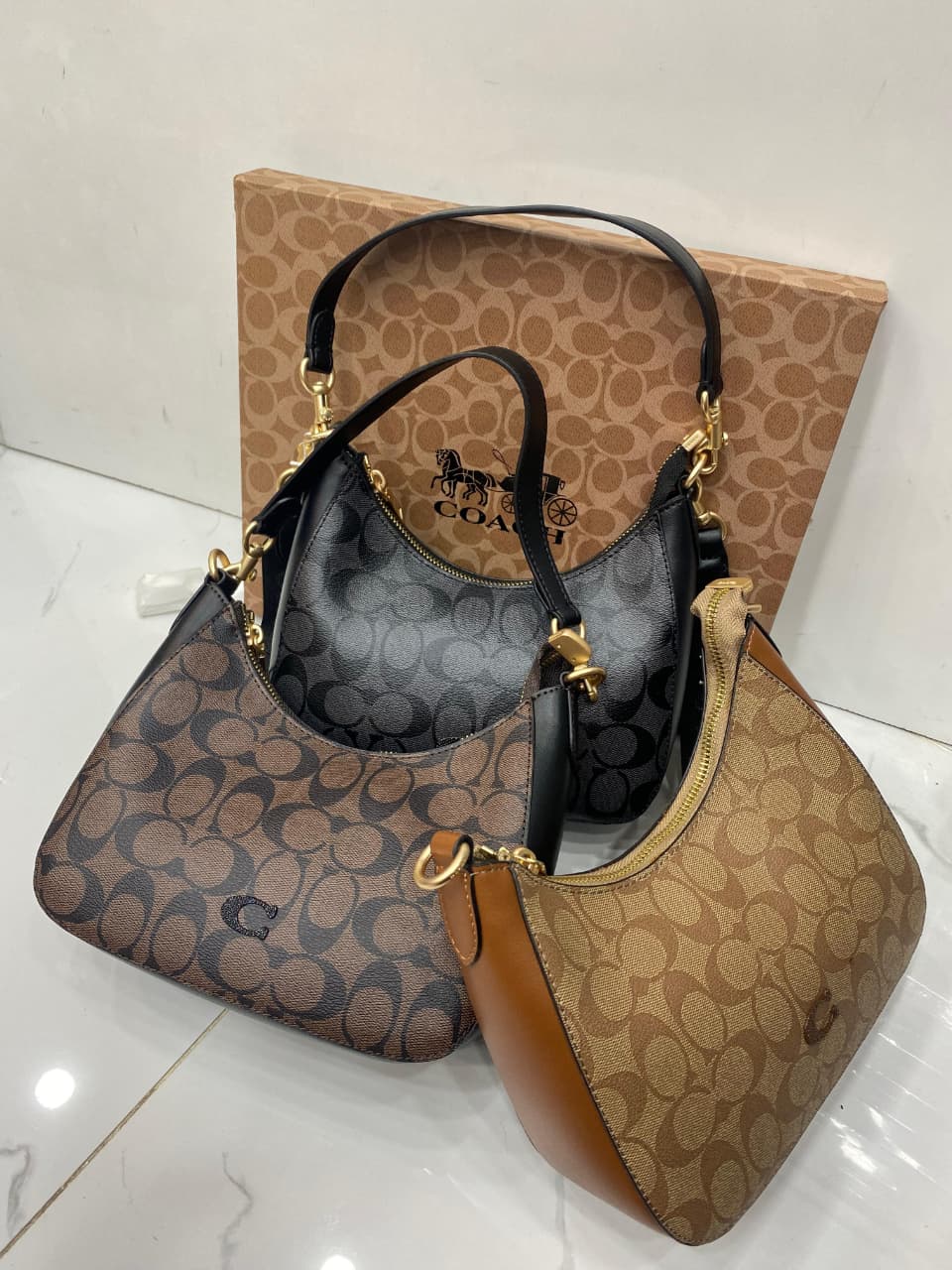 Coach Teri Shoulder Bag Master Copy in Pakistan – Signature Canvas Replica