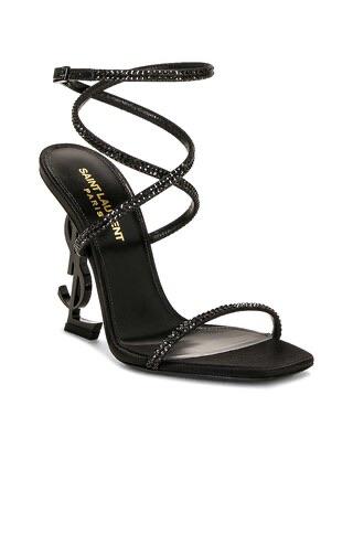 Saint Laurent Opyum Crystal Sandal front view