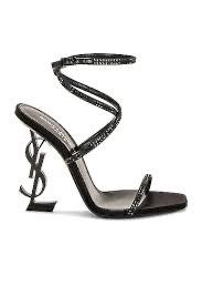 Saint Laurent Opyum Crystal Sandal front view