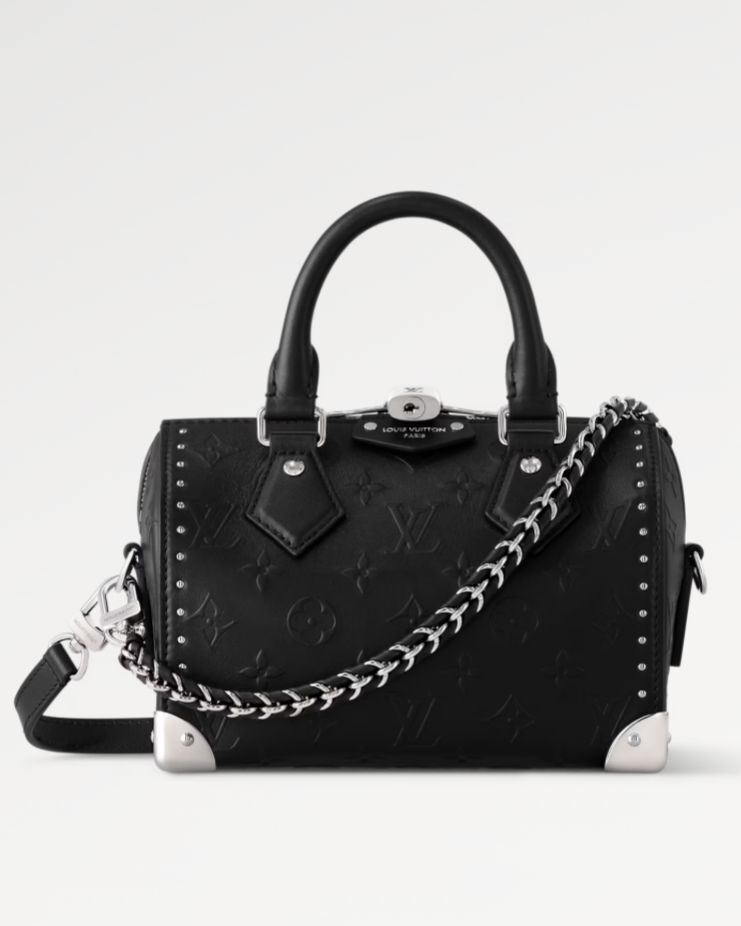 LOUIS VUITTON Speedy Trunk 20 Handbag in Black