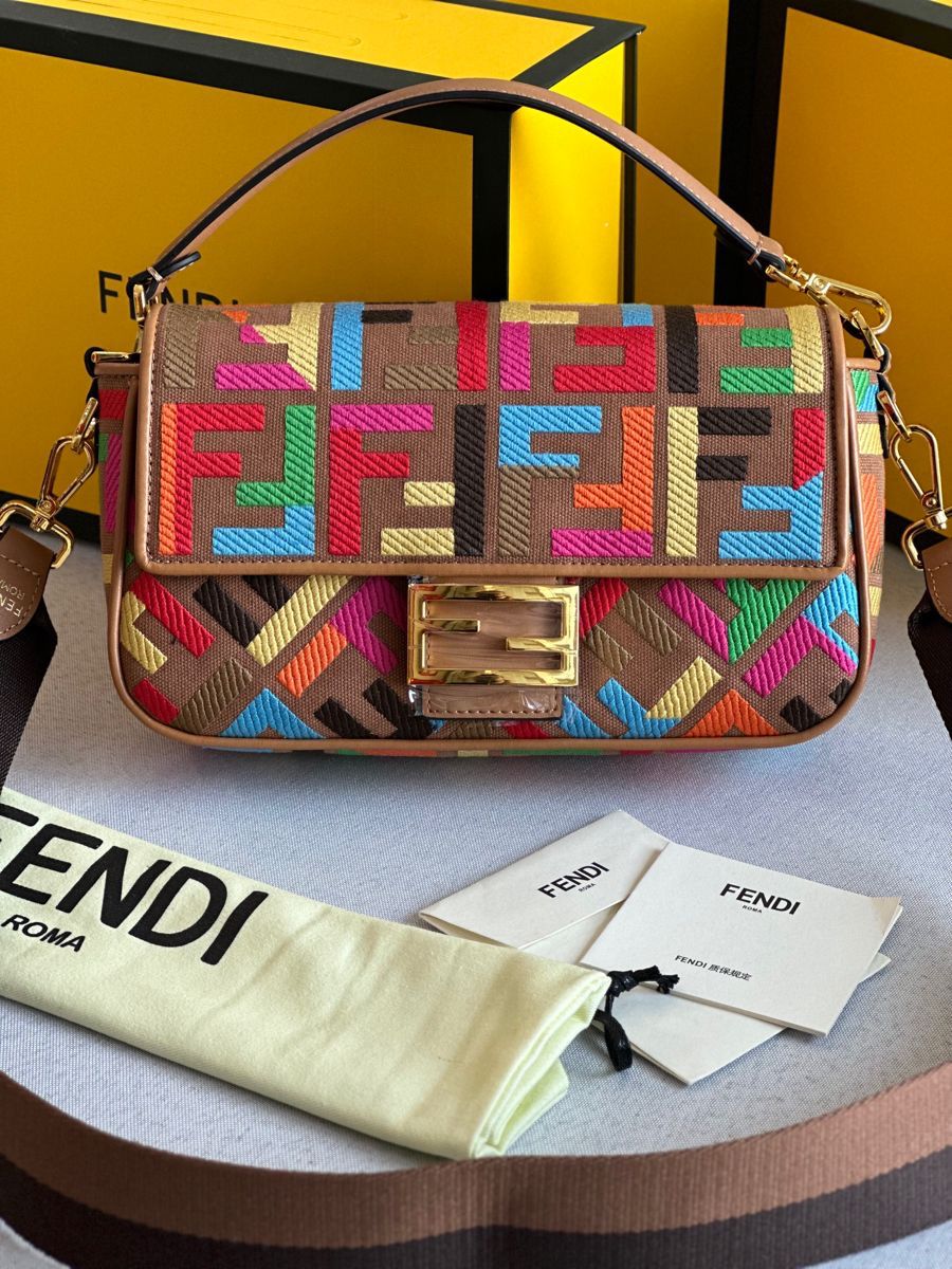 FENDI FF Monogram Canvas Bag with Box
