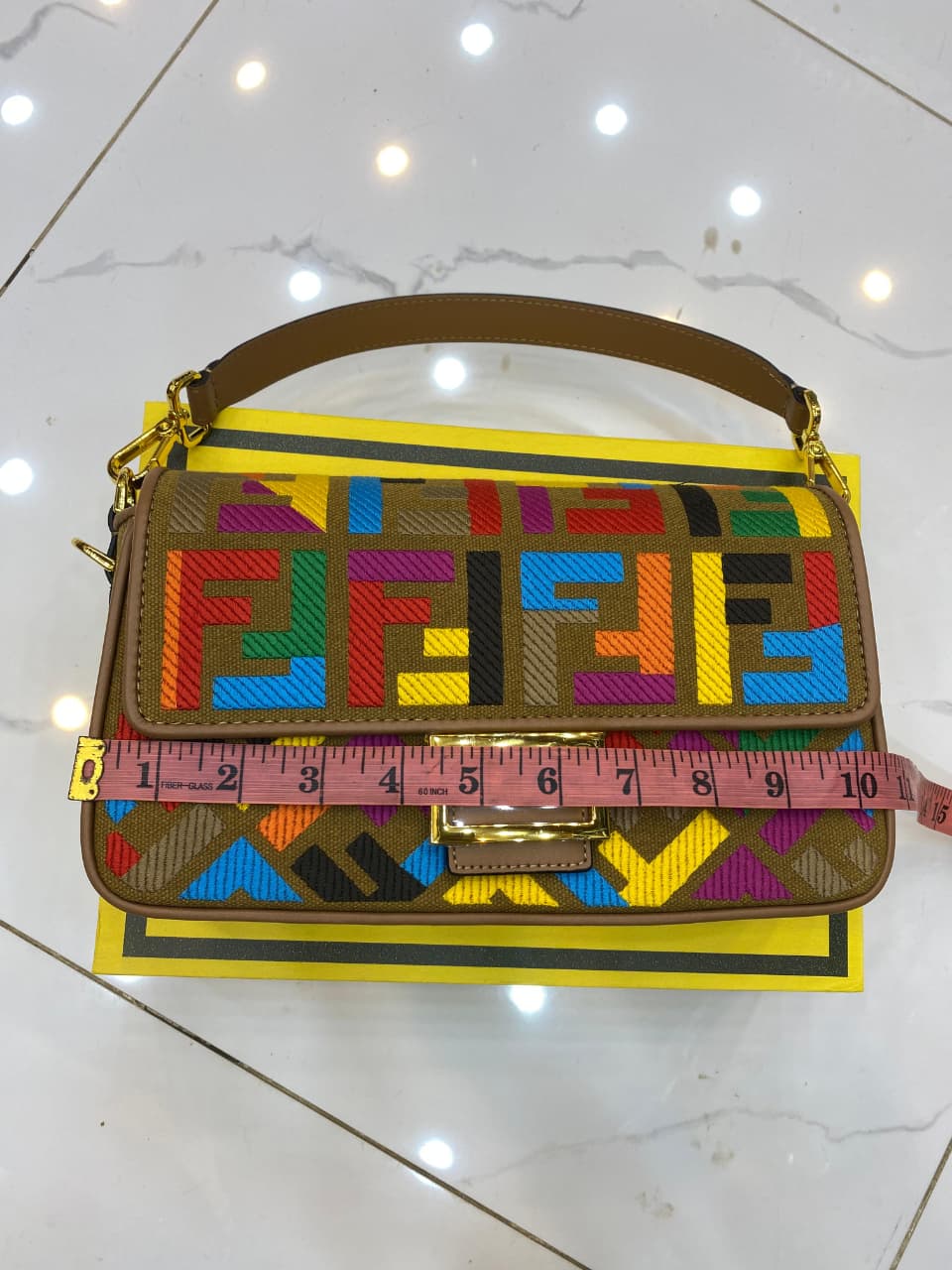 FENDI FF Monogram Canvas Bag with Box
