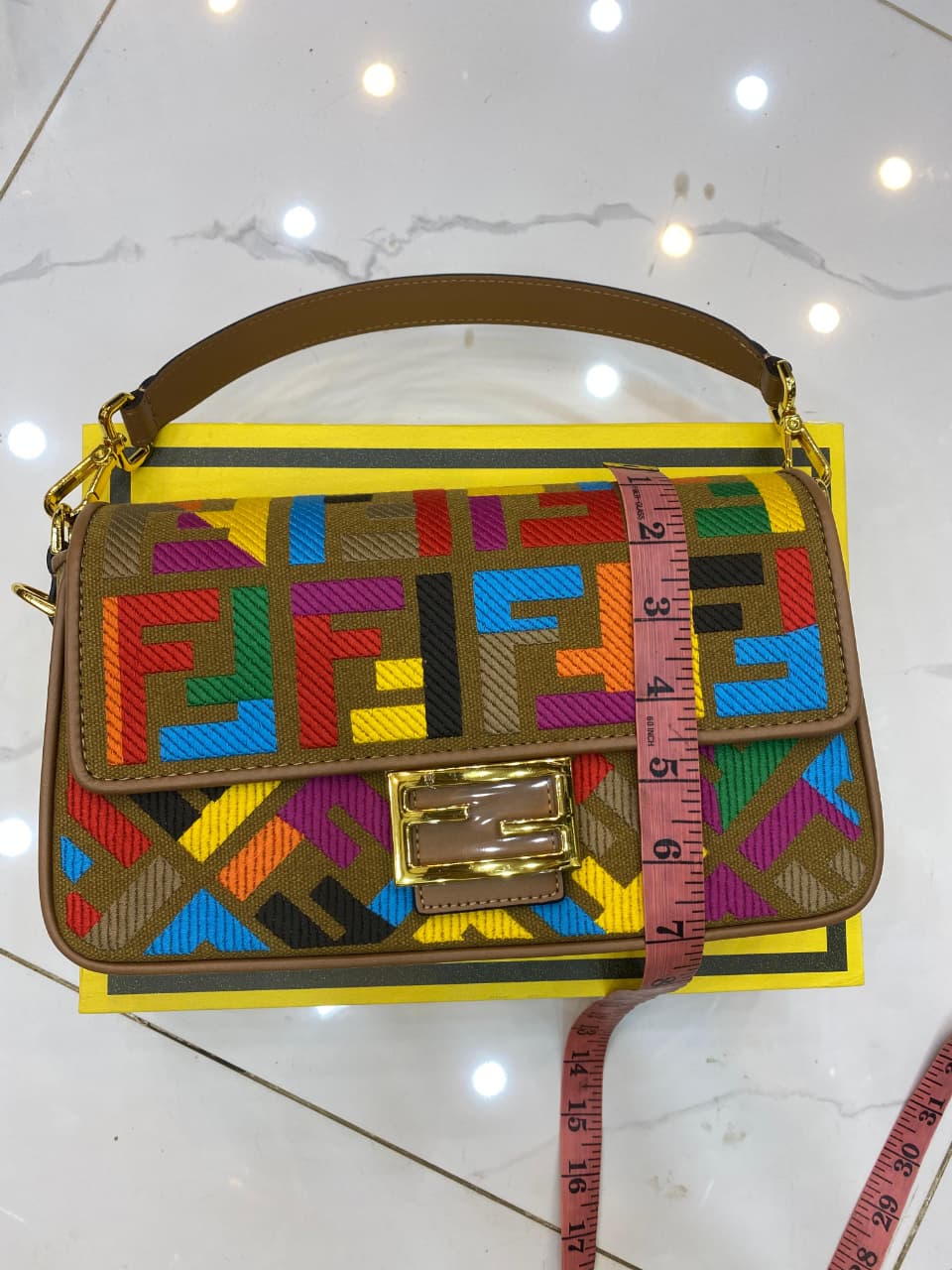 FENDI FF Monogram Canvas Bag with Box