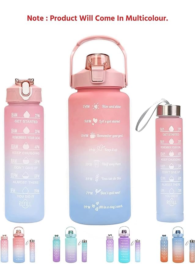 3-in-1 themed motivational water bottles