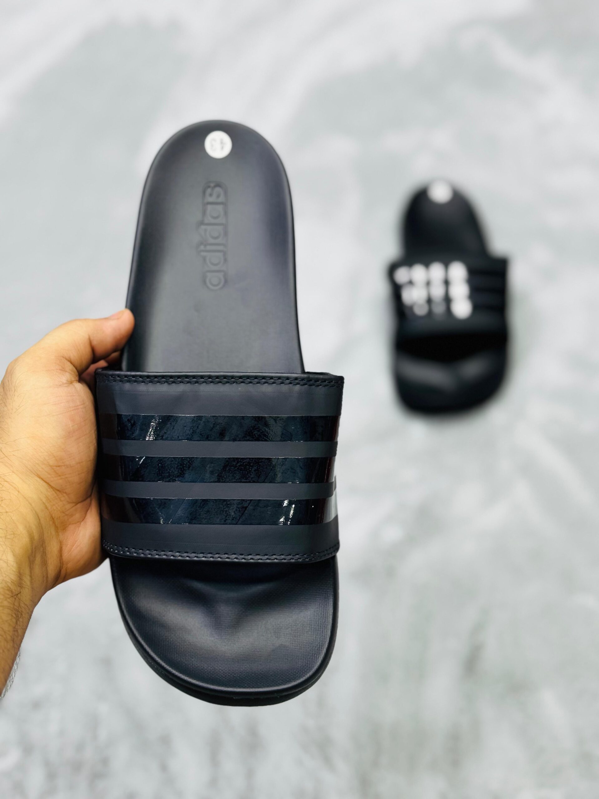 Adidas 3 Stripes Slides Master Copy in Pakistan – Premium Slipper Chappal for Men