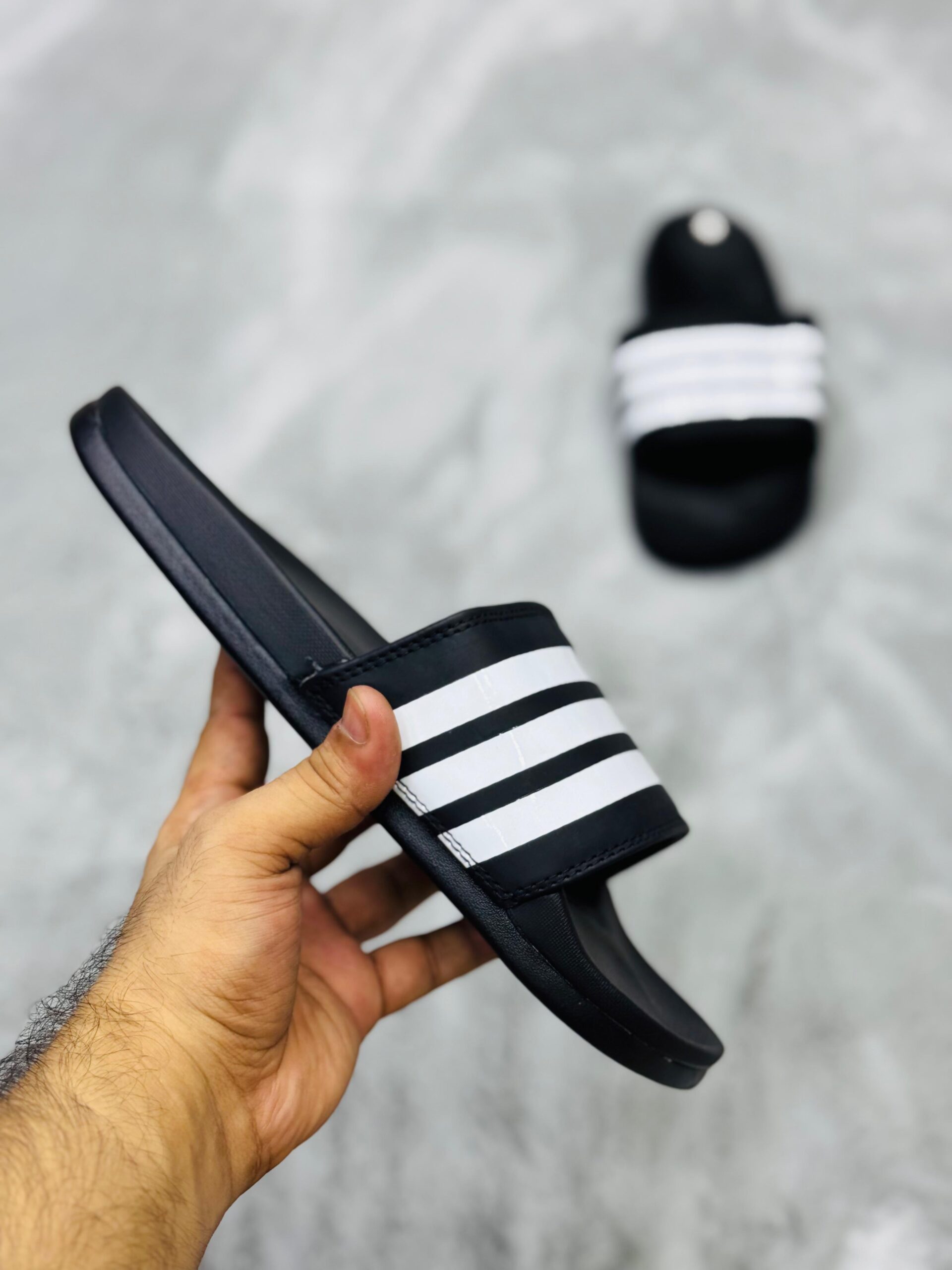 Adidas 3 Stripes Slides Master Copy in Pakistan – Premium Slipper Chappal for Men