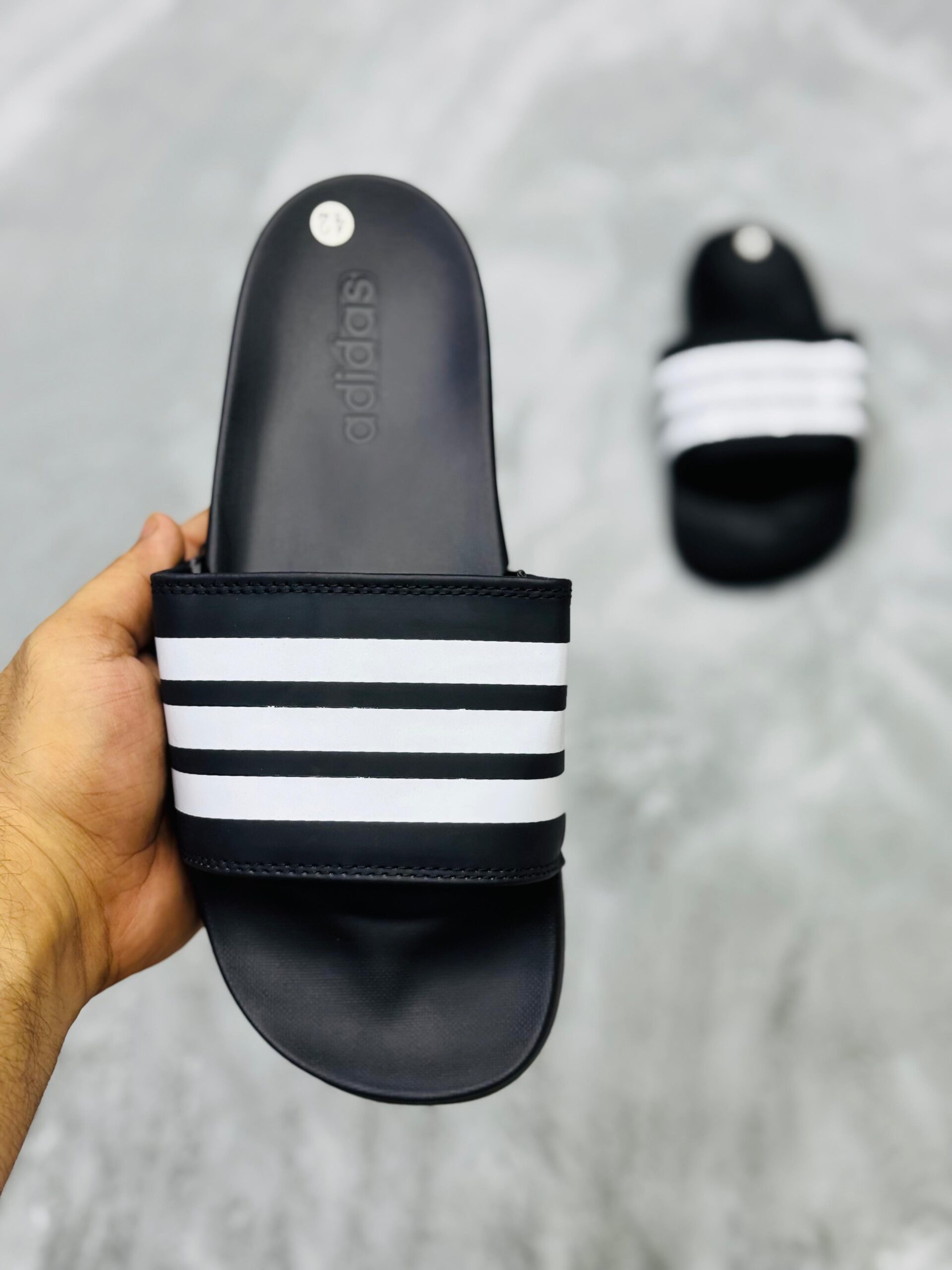 Adidas 3 Stripes Slides Master Copy in Pakistan – Premium Slipper Chappal for Men