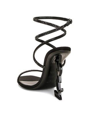 Saint Laurent Opyum Crystal Sandal front view