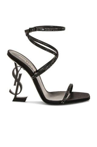 Saint Laurent Opyum Crystal Sandal front view