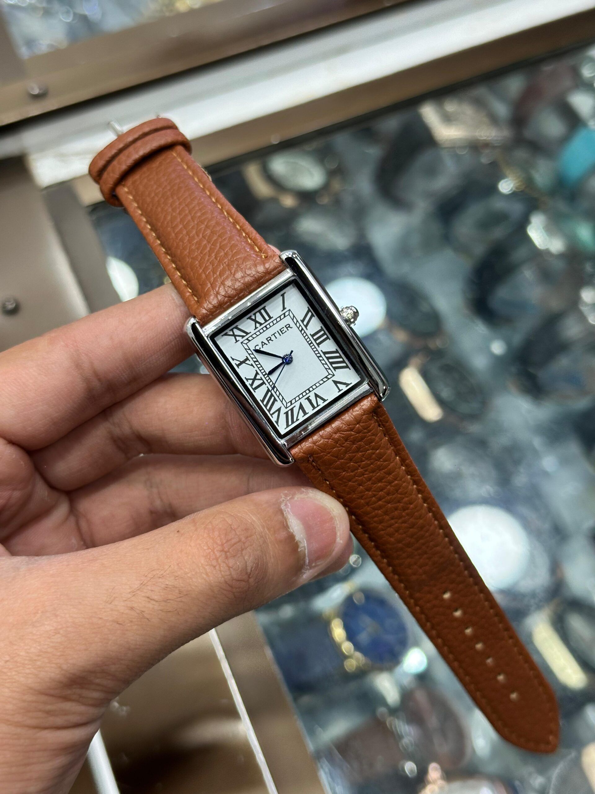 Rectangular watch Pakistan, Celebrity fashion watches, Working date quartz watch.