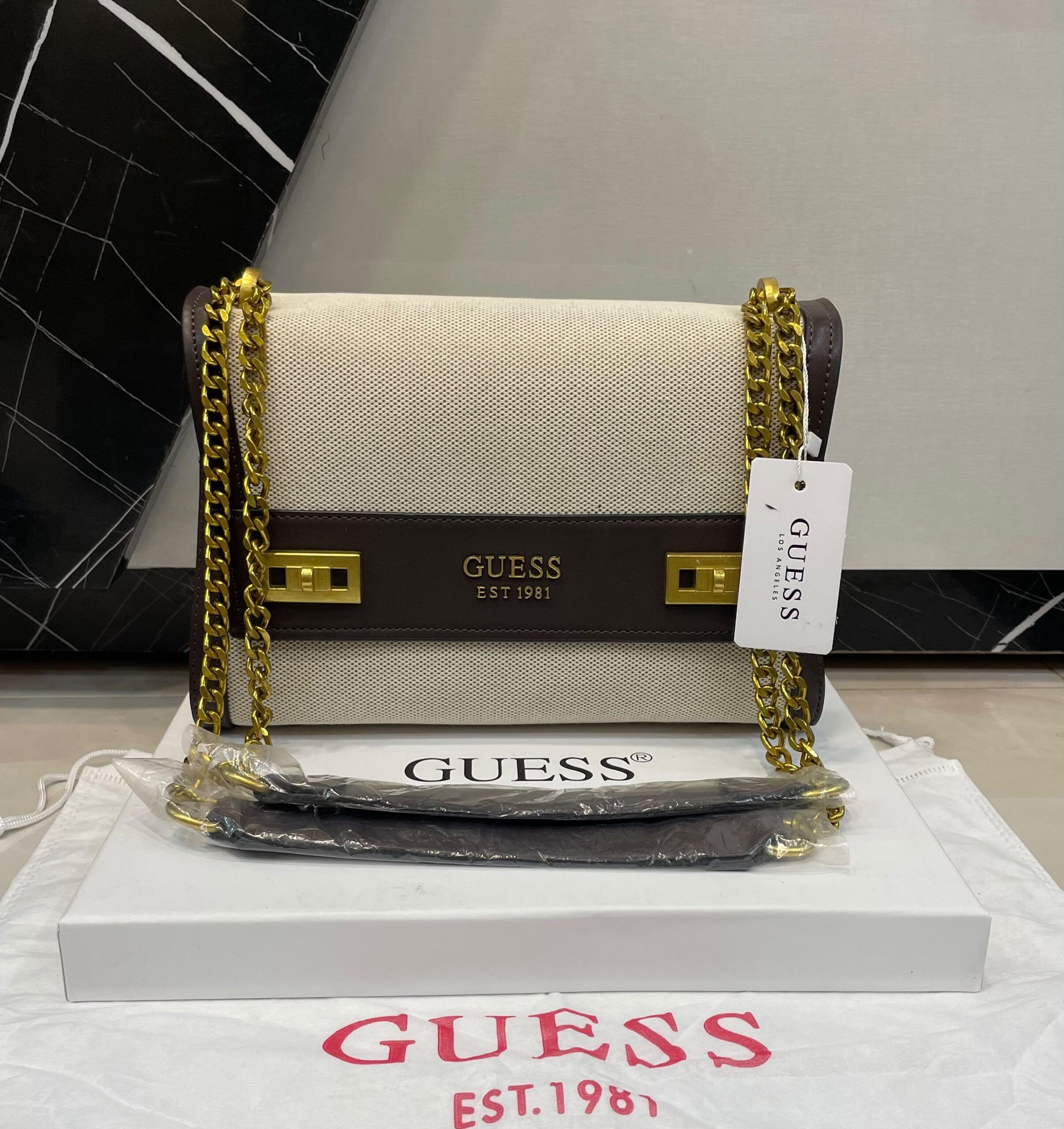 Guess Katey Croc Shoulder Bag women's premium handbag Pakistan