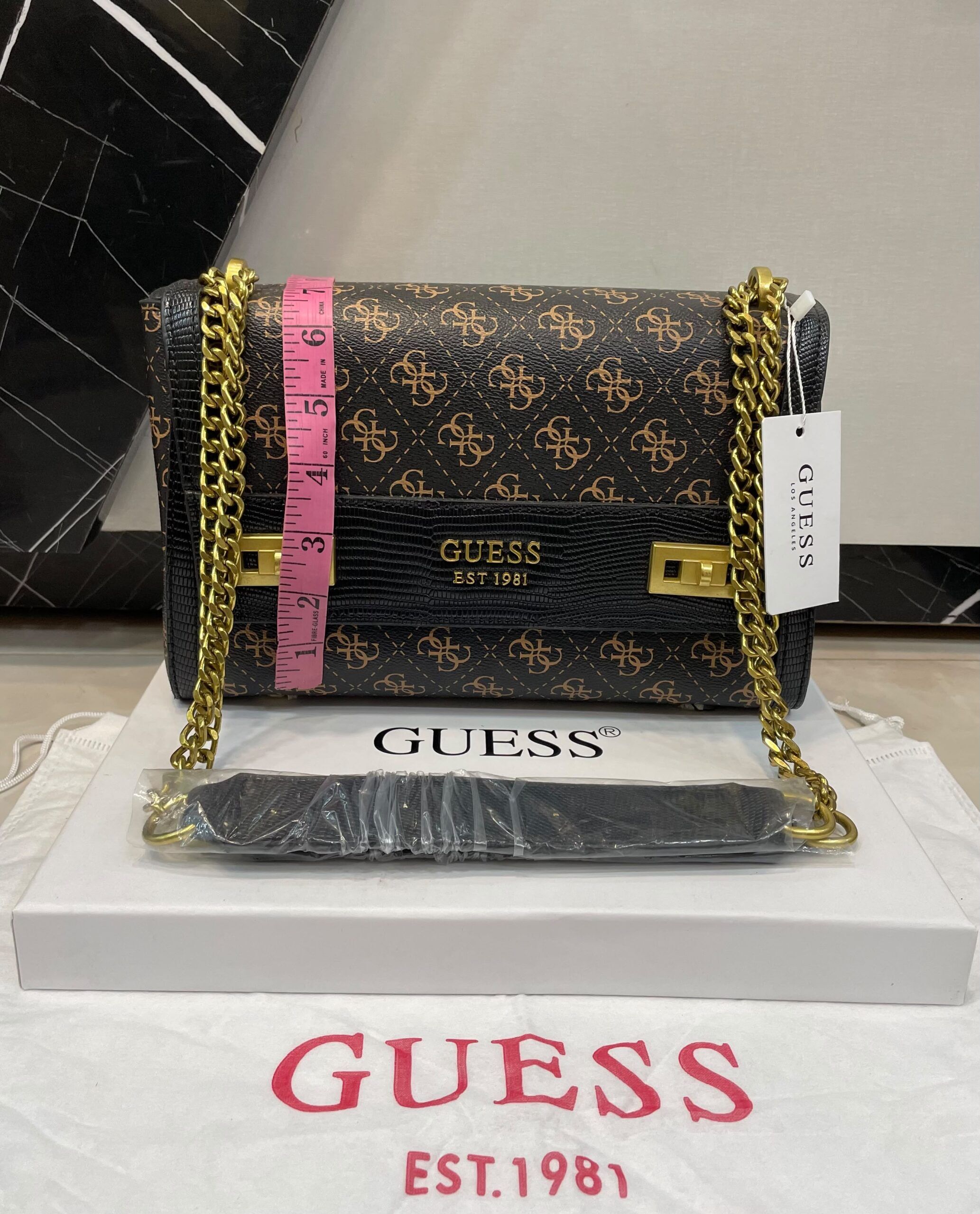 Guess Katey Croc Shoulder Bag women's premium handbag Pakistan