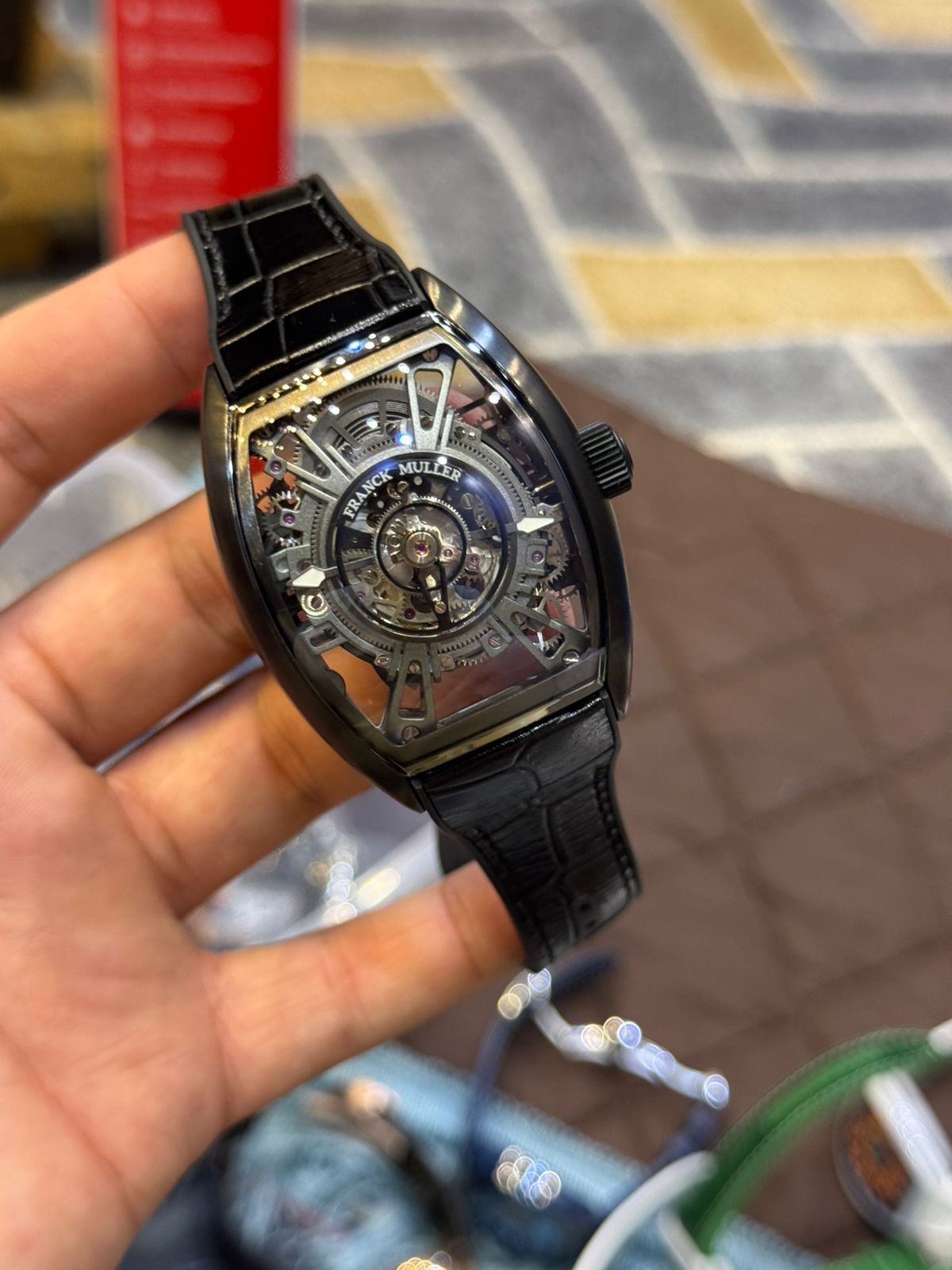 Franck Muller Replica Watch | 1:1 Master Copy Automatic Watch in Pakistan | Sapphire Glass & Carbon Body by Shop2Door store