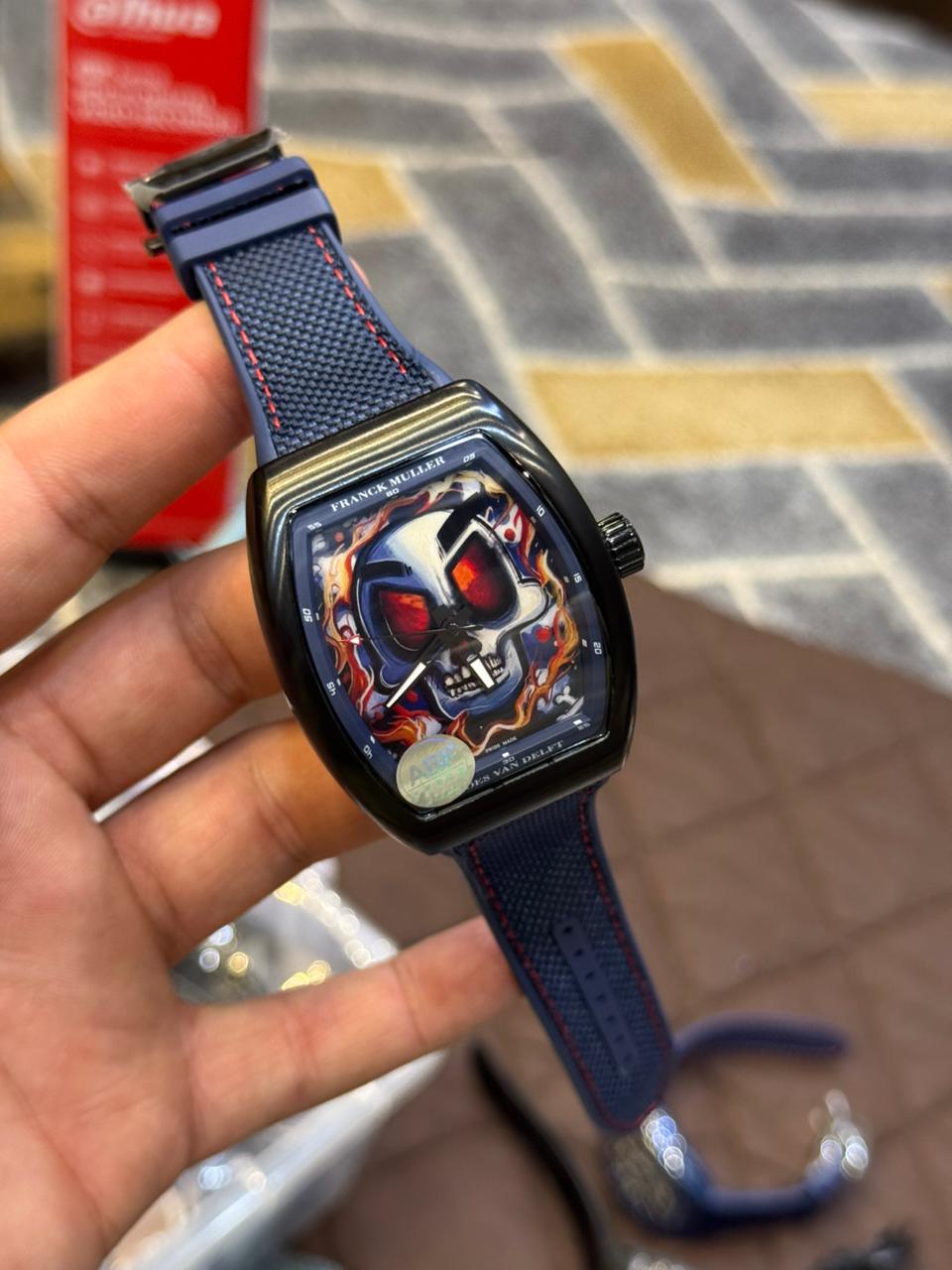 Franck Muller Replica Watch | 1:1 Master Copy Automatic Watch in Pakistan | Sapphire Glass & Carbon Body by Shop2Door store