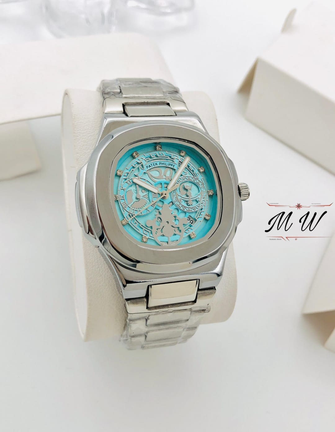 Skeleton Patek Watch Replica – Premium Quartz Stainless Steel with Date Feature – 8 Colours