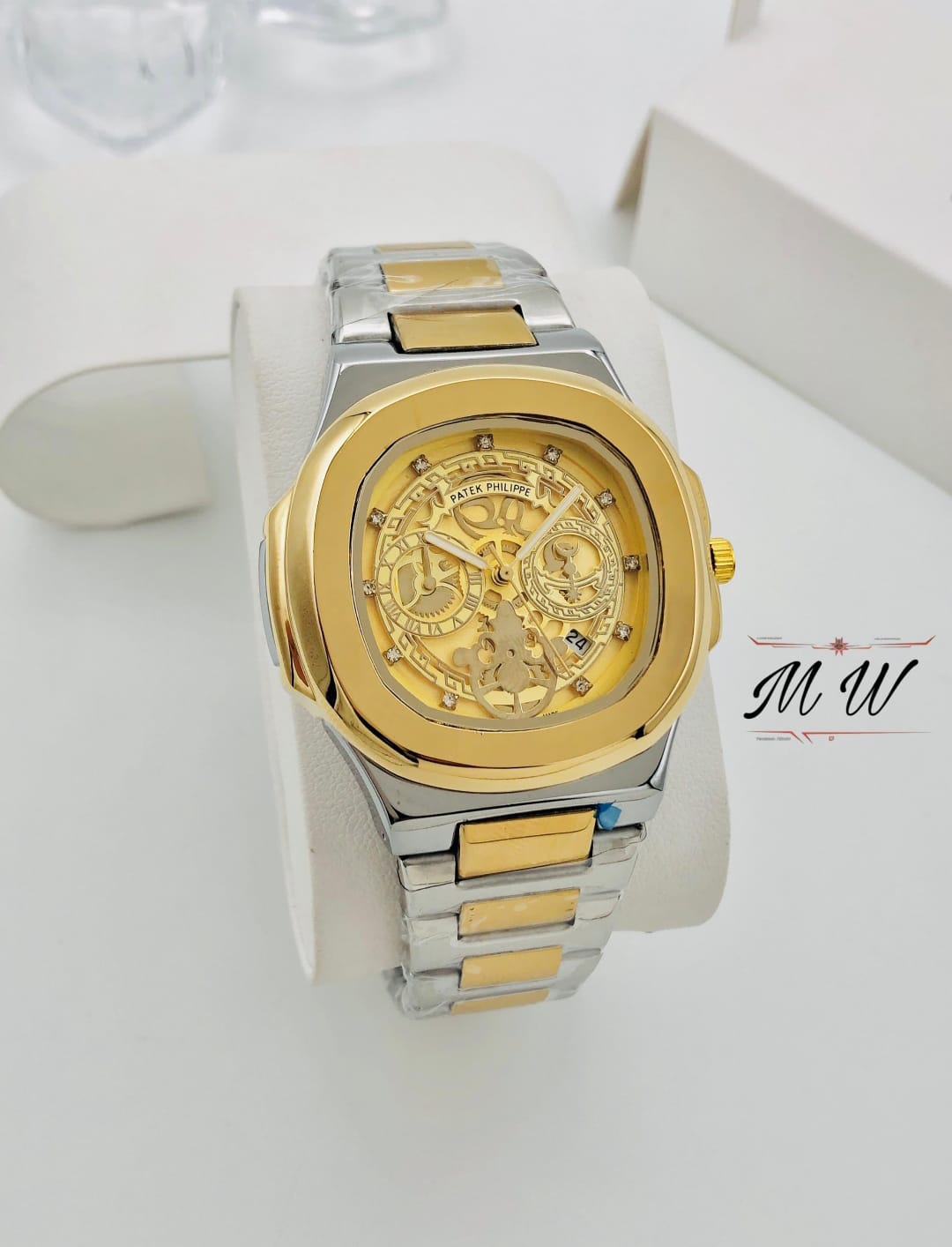 Skeleton Patek Watch Replica – Premium Quartz Stainless Steel with Date Feature – 8 Colours