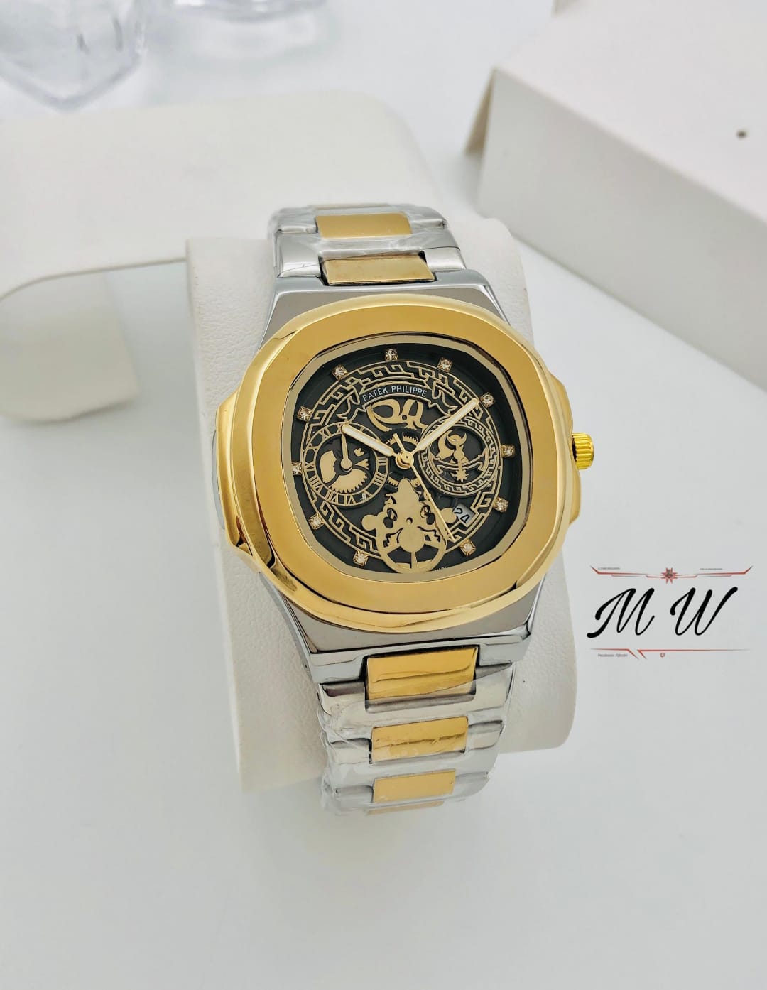 Skeleton Patek Watch Replica – Premium Quartz Stainless Steel with Date Feature – 8 Colours