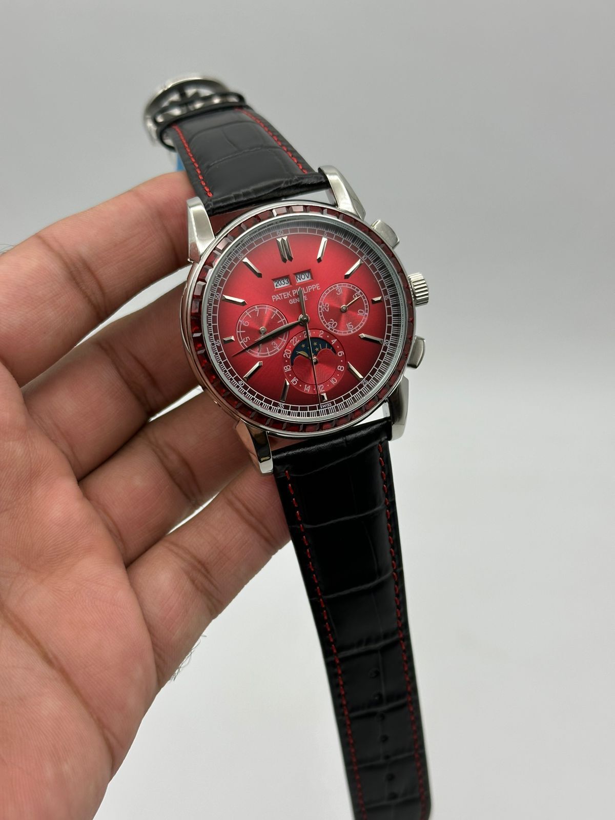 Patek Philippe Master Copy Auto Stone Watch Pakistan